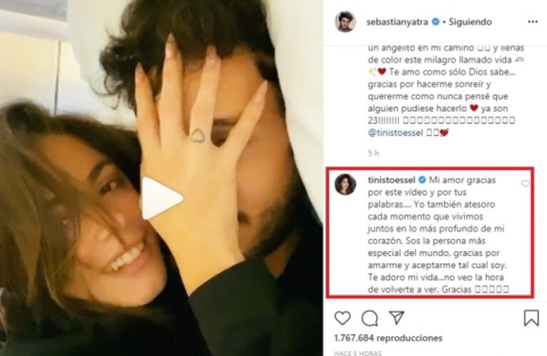 El mensaje súper romántico de Yatra a Tini Stoessel por su cumpleaños: "Quisiera más que cualquier cosa estar ahí contigo"