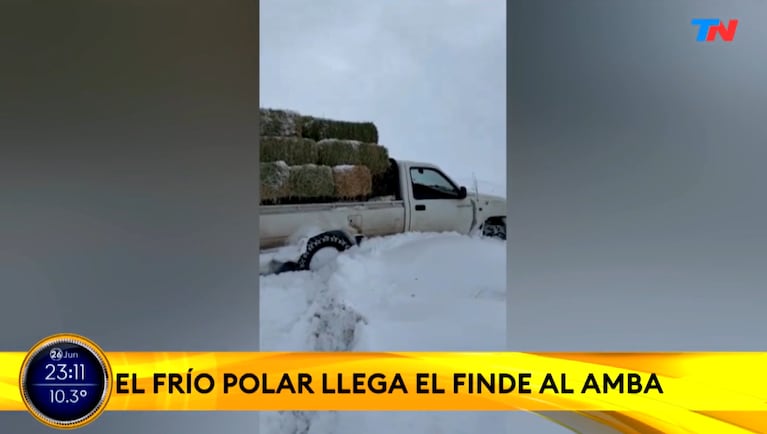 El meteorólogo pronosticó bajísimas temperaturas para el fin de semana.