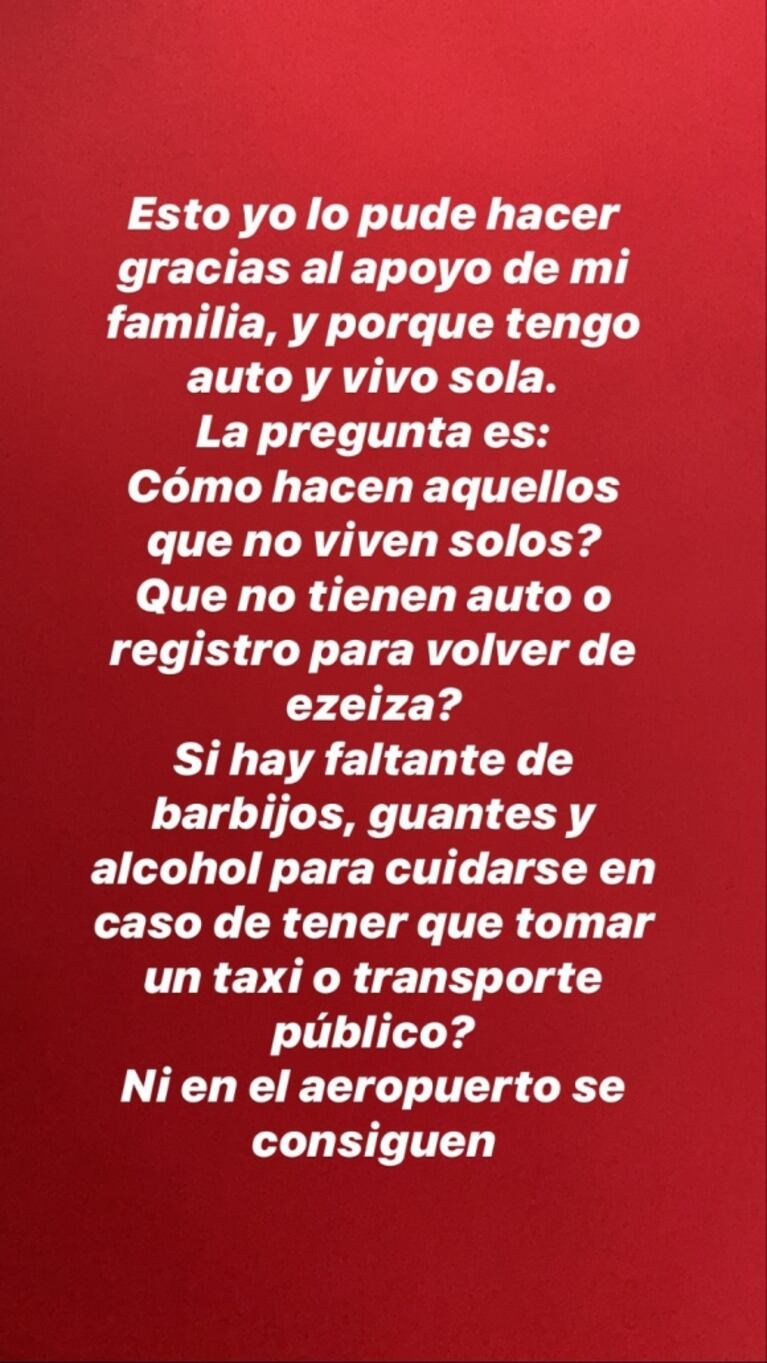 El meticuloso operativo de Laurita Fernández tras volver de Nueva York por la cuarentena del coronavirus