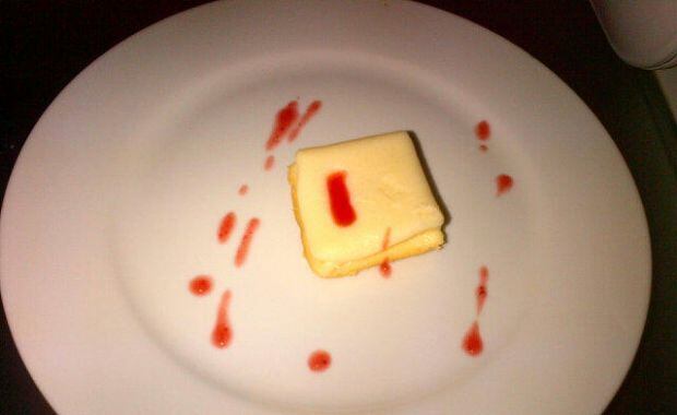 El mini cheesecake que Paula compartió con su mamá. 