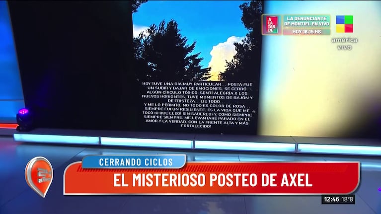 El misterioso posteo de Axel.