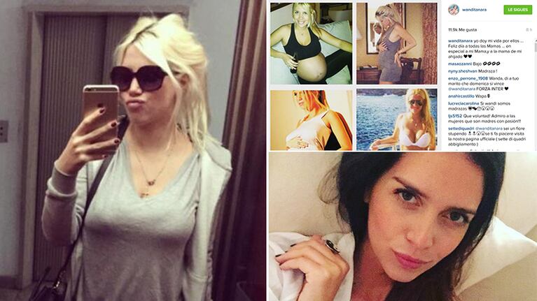 El misterioso saludo de Wanda Nara, ¿para Zaira embarazada? Fotos: Instagram.
