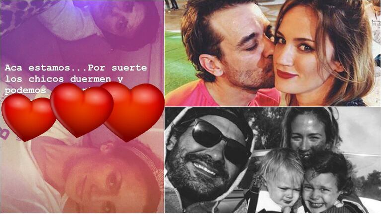El momento a solas de Paula Chaves y Pedro Alfonso mientras sus hijos duermen (Fotos: Instagram y Captura de Instagram Stories)