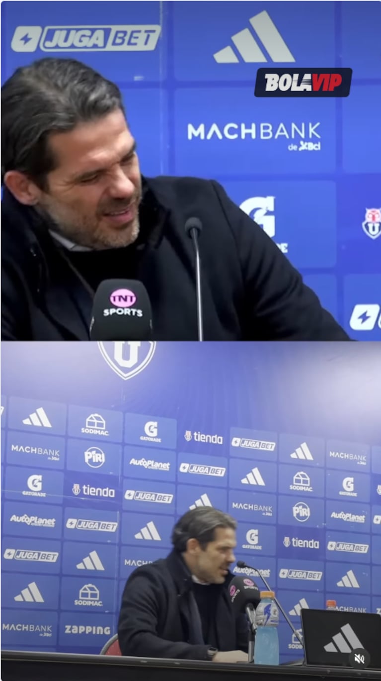 El momento en la conferencia de prensa en el que Fernando Gago mostró su malestar. Captura: Bolavip.