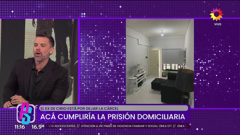 El monoambiente donde el exmarido de Jésica Cirio pasará su prisión domiciliaria.