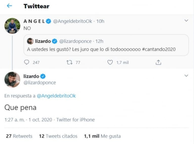El mordaz consejo de Ángel de Brito a Lizardo Ponce por el Cantando: "Que no te coma el influencer, genio"