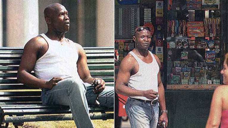 El Negro de Zaire, Makiala Izaeima, en Montevideo. (Foto: revista Paparazzi)