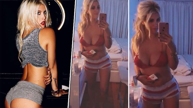 El "noni look" súper sexy de Wanda Nara para ir a la cama