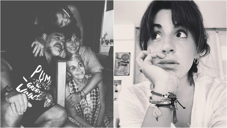 El nostálgico mensaje de Gianinna Maradona junto a una foto con sus papás y su hermana (Fotos: Instagram)
