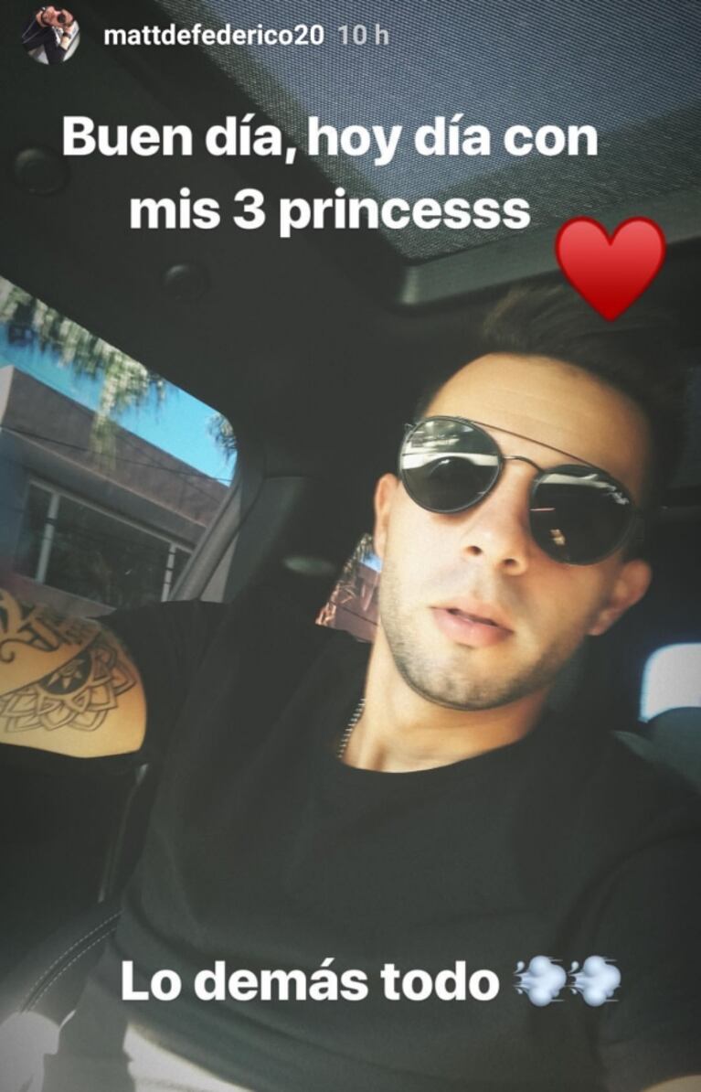 El nostálgico mensaje de Matías Defederico junto a una de sus hijas: "Gracias por ese abrazo que salió de tu alma, entendiendo todo"