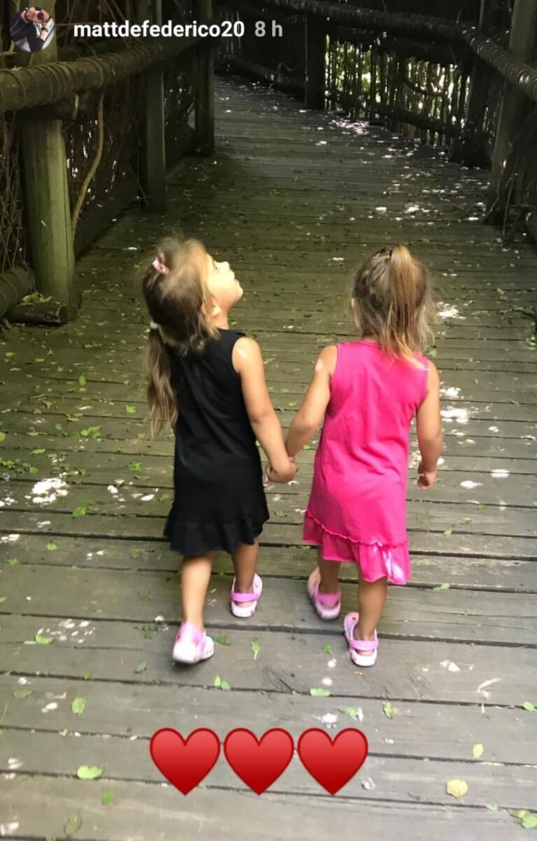 El nostálgico mensaje de Matías Defederico junto a una de sus hijas: "Gracias por ese abrazo que salió de tu alma, entendiendo todo"