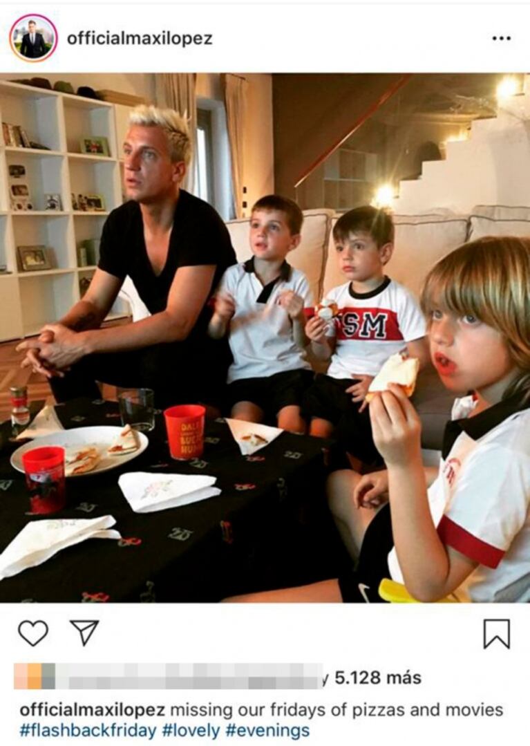 El nostálgico posteo de Maxi López sobre sus hijos, en medio de la pelea con Wanda Nara