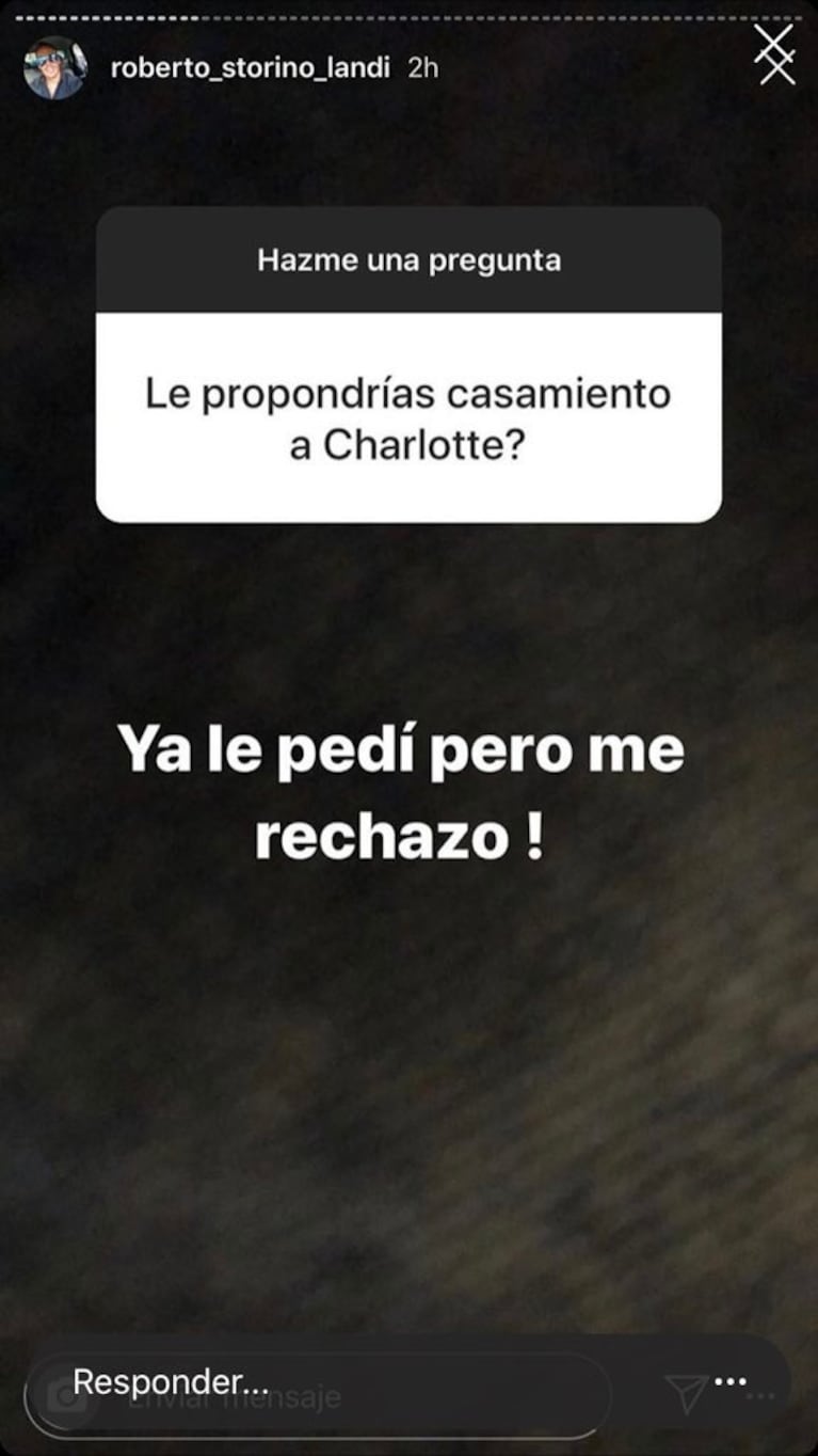 El novio de Charlotte Caniggia contó que le propuso casamiento: "Se lo pedí pero me rechazó"