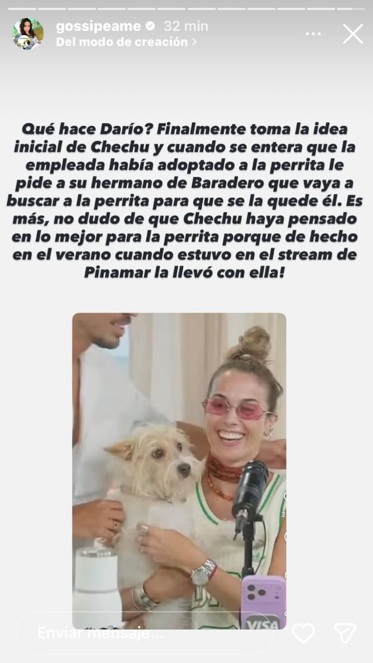 El nuevo conflicto entre Chechu Bonellli y Darío Cvitanich (Foto: Instagram/@gossipeame).