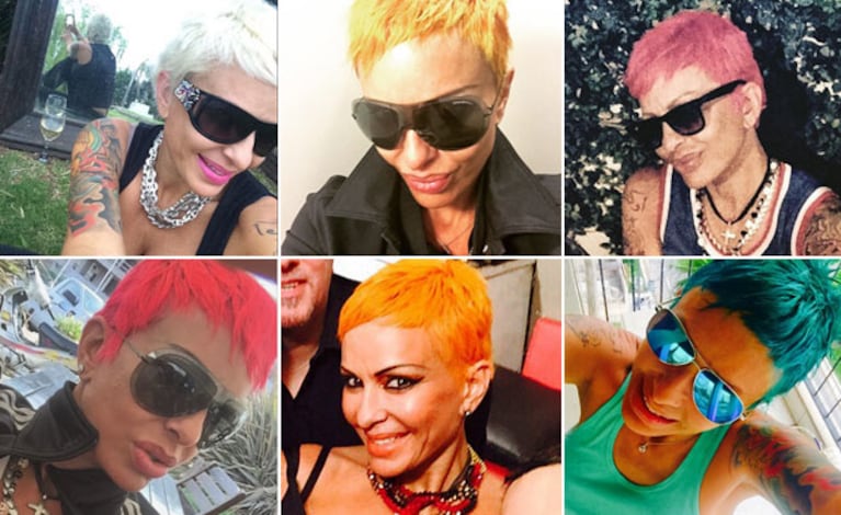 El nuevo look de Daniela Cardone: pelo verde. (Foto: Instagram)