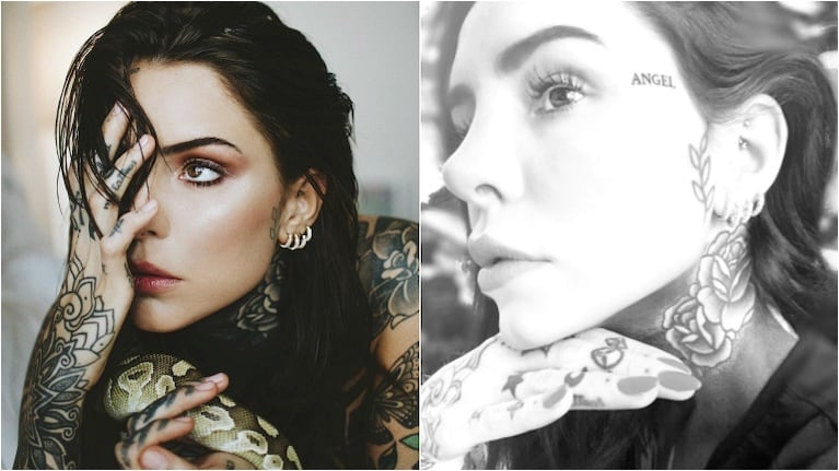 El nuevo tatuaje de Cande Tinelli en la cara (Fotos: Instagram)