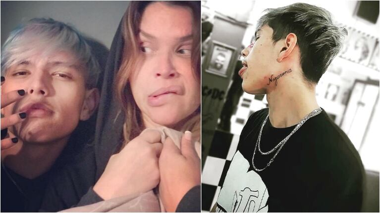 El nuevo tatuaje del Chyno Agostini inspirado en Nazarena Vélez, su mamá (Fotos: Instagram)