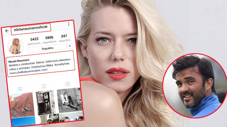 El nuevo usuario de Nicole Neumann en Instagram
