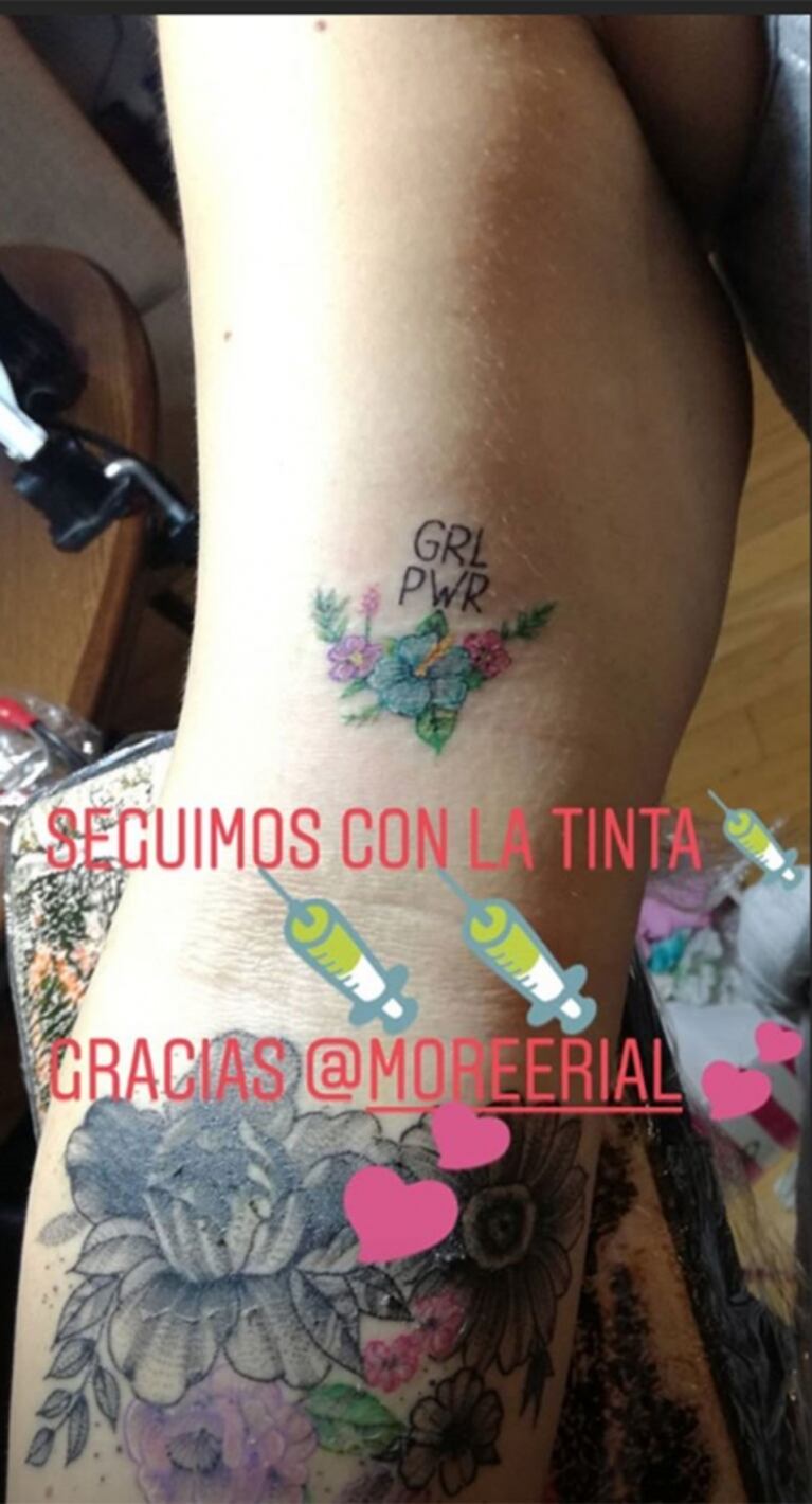 El nuevo y significativo tatuaje de Morena Rial: ¡mirá junto a quién se lo hizo!