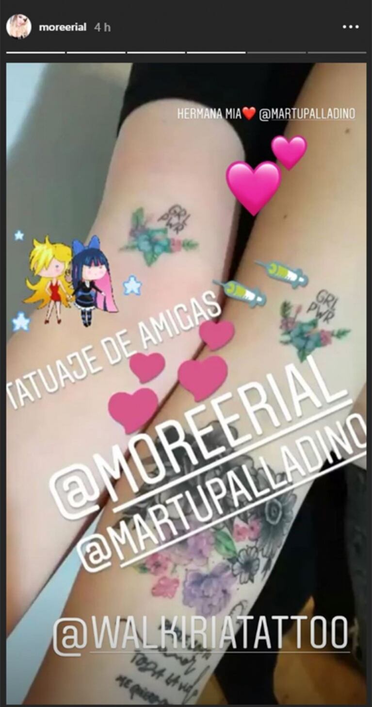 El nuevo y significativo tatuaje de Morena Rial: ¡mirá junto a quién se lo hizo!