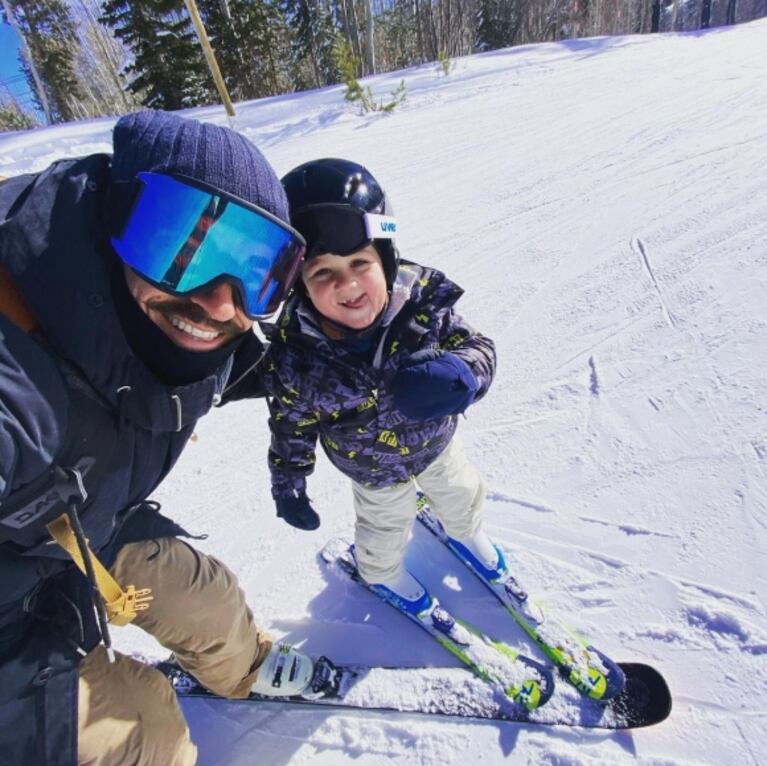 El orgullo de Juana Repetto al ver a su hijo, de 4 años, esquiando en Colorado: "Me hace feliz verte disfrutar"