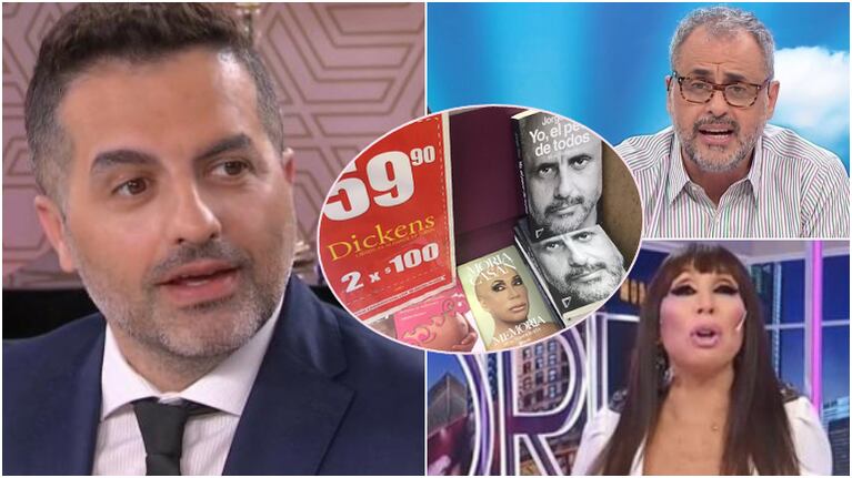 El palito de Ángel de Brito para Jorge Rial y Moria Casán… ¡publicó cómo se ofertan sus libros!