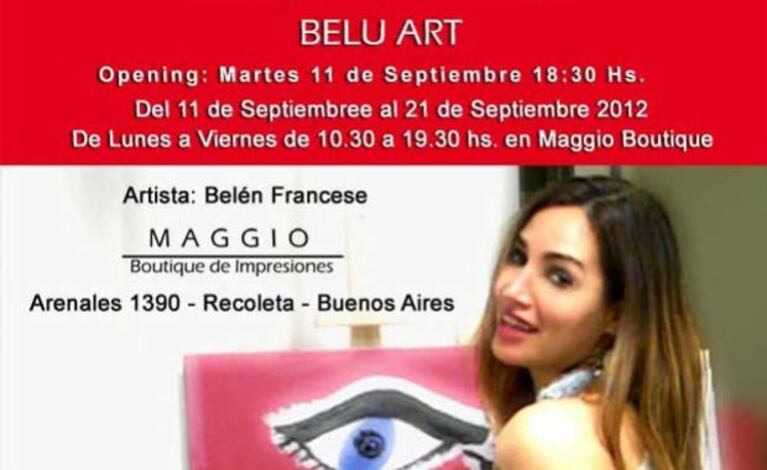El panfleto de la exposición de Belén Francese.