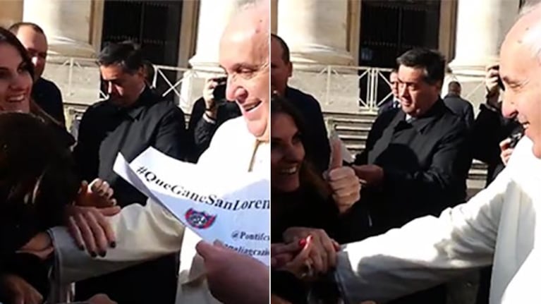 El papa Francisco y su deseo para San Lorenzo en Marruecos. (Foto: Vine)