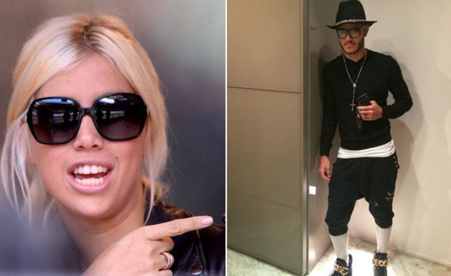 El particular look de Mauro Icardi que mostró Wanda Nara. (Fotos: Web y Twitter)