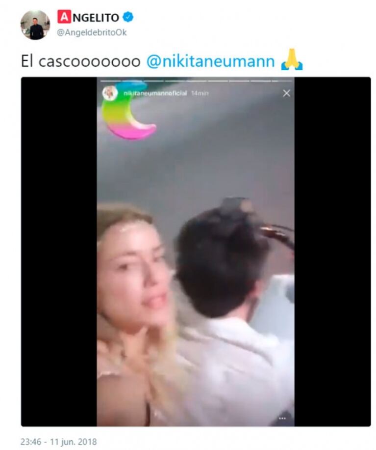 El paseo en moto de Nicole Neumann con su nuevo novio en Miami y el consejo vial de Ángel de Brito 