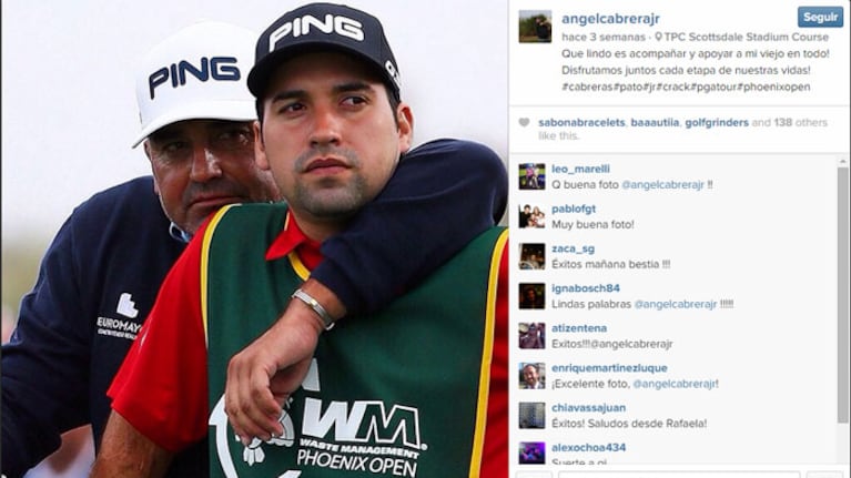 El Pato Cabrera y su hijo, Ángel Jr., en Estados Unidos. (Foto: Instagram)