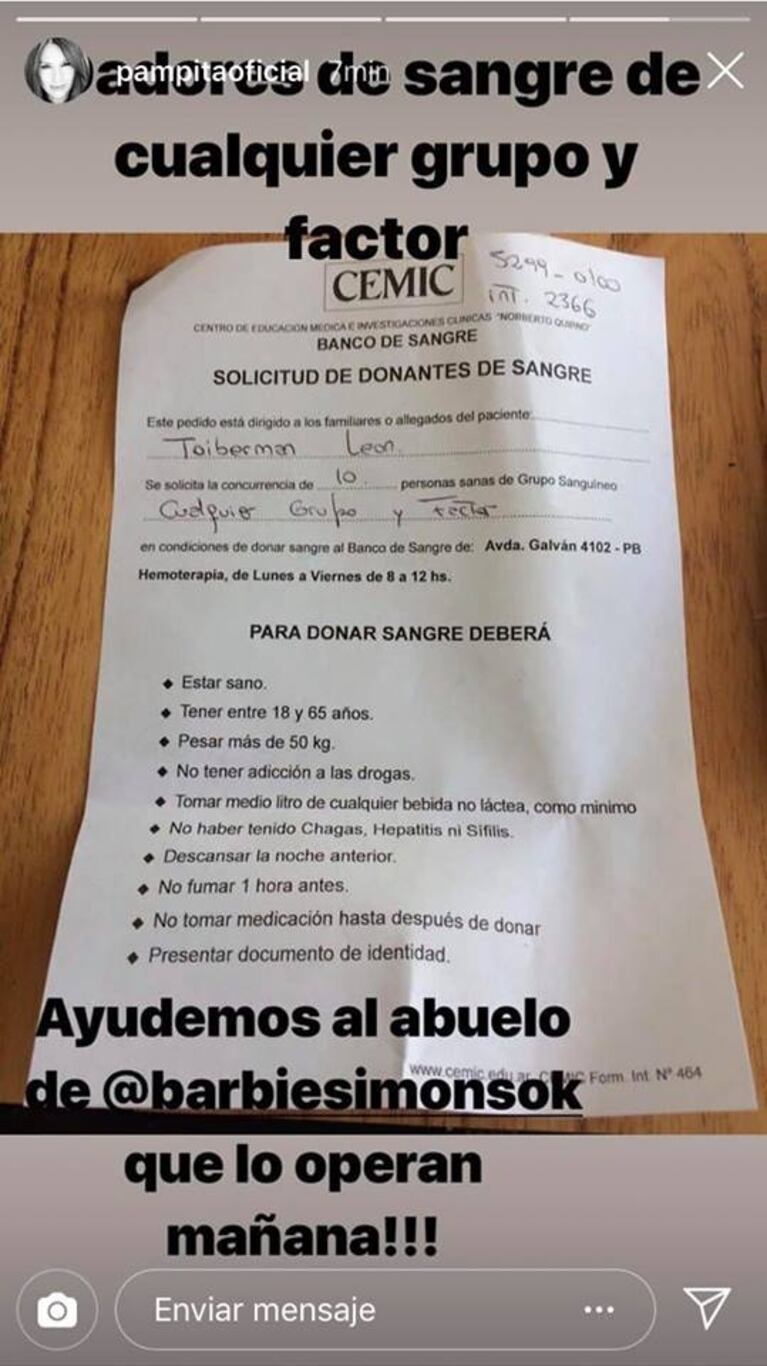 El pedido de ayuda de Pampita a sus seguidores para su íntima amiga Barbie Simons