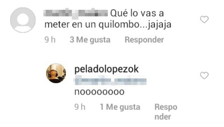 El Pelado López compartió una foto playera de Nella Ghorghor, su novia: "¿El señor qué pasa la relojea?"