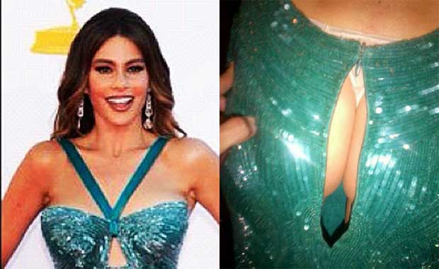 El "percance" de Sofía Vergara. (Foto: Web y Twitter)