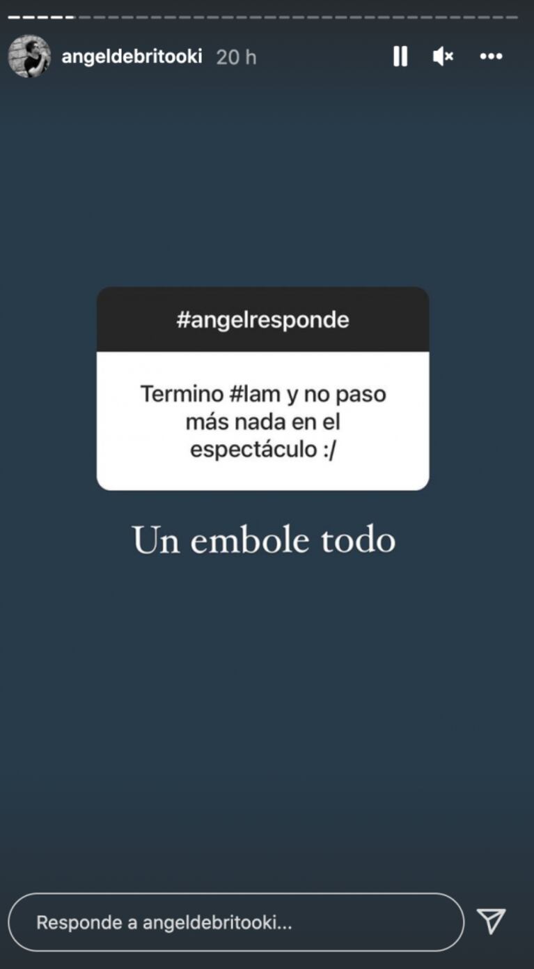 El picante comentario de Ángel de Brito sobre la farándula tras su salida de LAM: "Un embole todo"