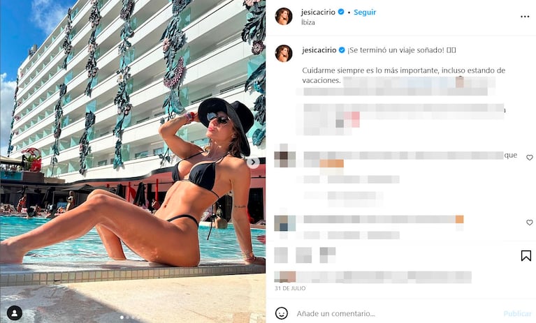 El picante comentario de Cinthia Fernández sobre Jésica Cirio por su supuesto nuevo novio