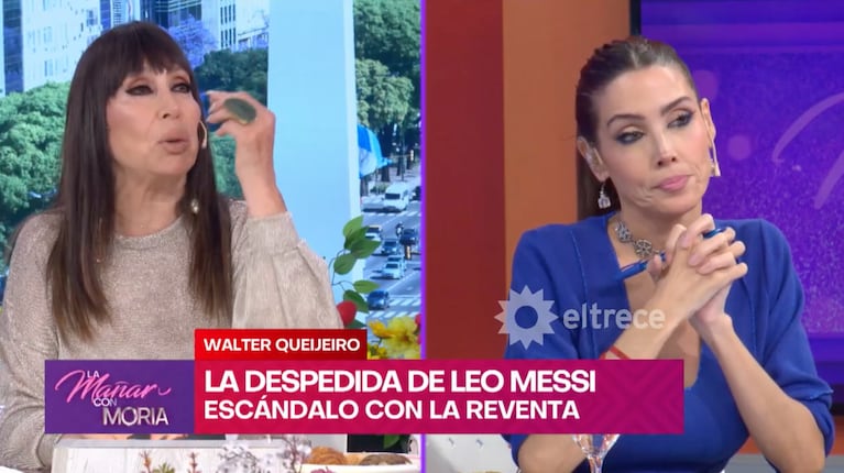 El picante cruce de Amalia Guiñazú con sus compañeros de programa (Captura: eltrece)