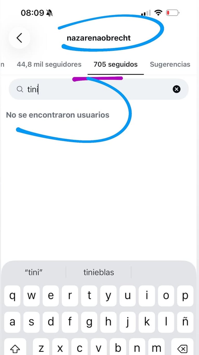 El picante gesto de la novia del hermano de Tini Stoessel. Crédito: Instagram