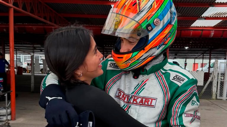 El picante piropo de Franco Colapinto a su novia Maia Reficco que se hizo viral tras su gran carrera en la F1 (foto de Instagram)