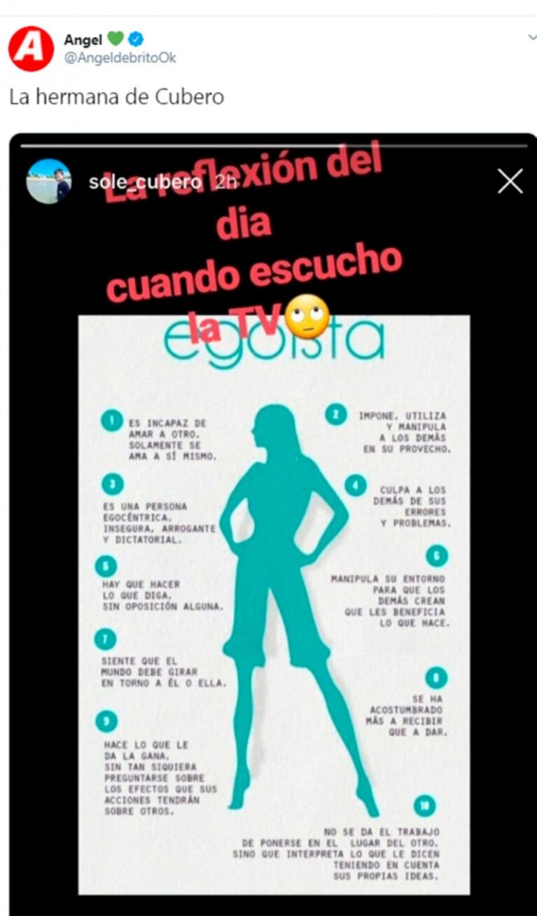 El picante posteo de la hermana de Fabián Cubero tras el reclamo de Nicole Neumann por el Día de la Madre