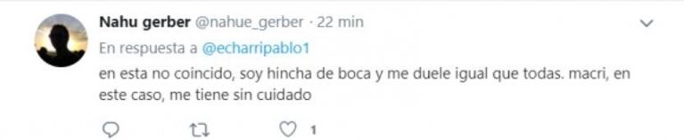 El picante tweet de Pablo Echarri contra Mauricio Macri tras la derrota de Boca: "Logró lo impensado"