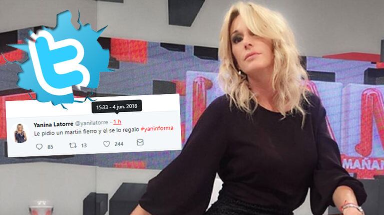 El picante tweet de Yanina Latorre: Le pidió un Martín Fierro y él se lo regaló