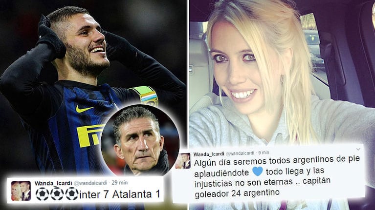 El picante tweet que Wanda Nara disparó contra Bauza ¡y después borró!: mirá qué había publicado