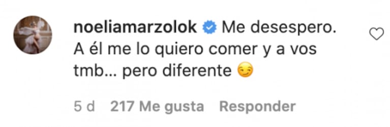 El pícaro comentario sin filtro de Noelia Marzol a su marido al verlo con su bebé en brazos: "A él me lo quiero comer y a vos también, pero diferente"