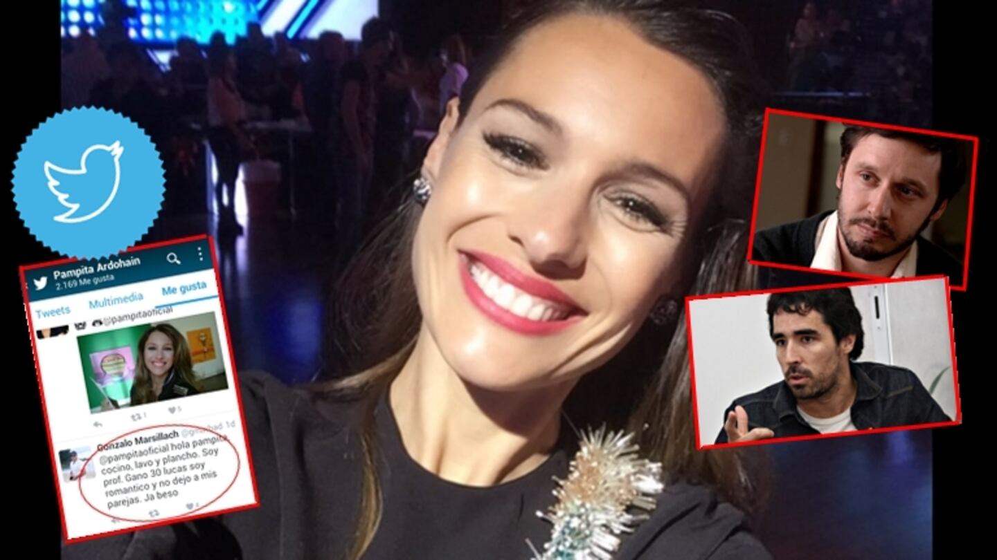 El pícaro Me Gusta de Pampita en Twitter a una declaración de amor (Foto: Web y Twitter)