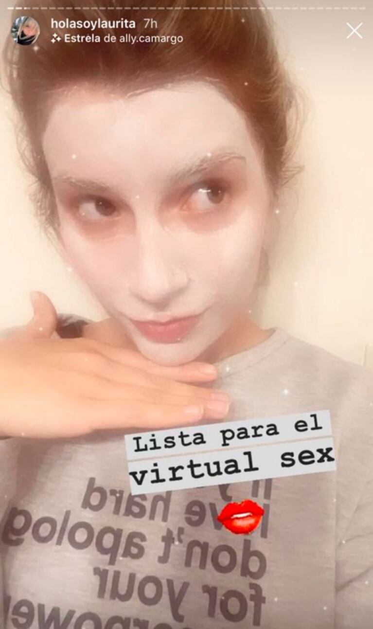El pícaro posteo de Laurita Fernández en medio de la crisis con Nicolás Cabré: "Lista para el sexo virtual"