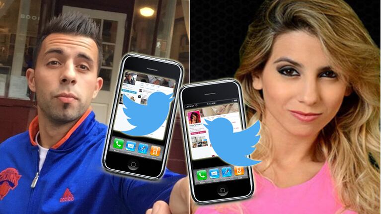El pícaro retweet de Matías Defederico y la rápida respuesta de Cinthia Fernández (Foto: Twitter y web)