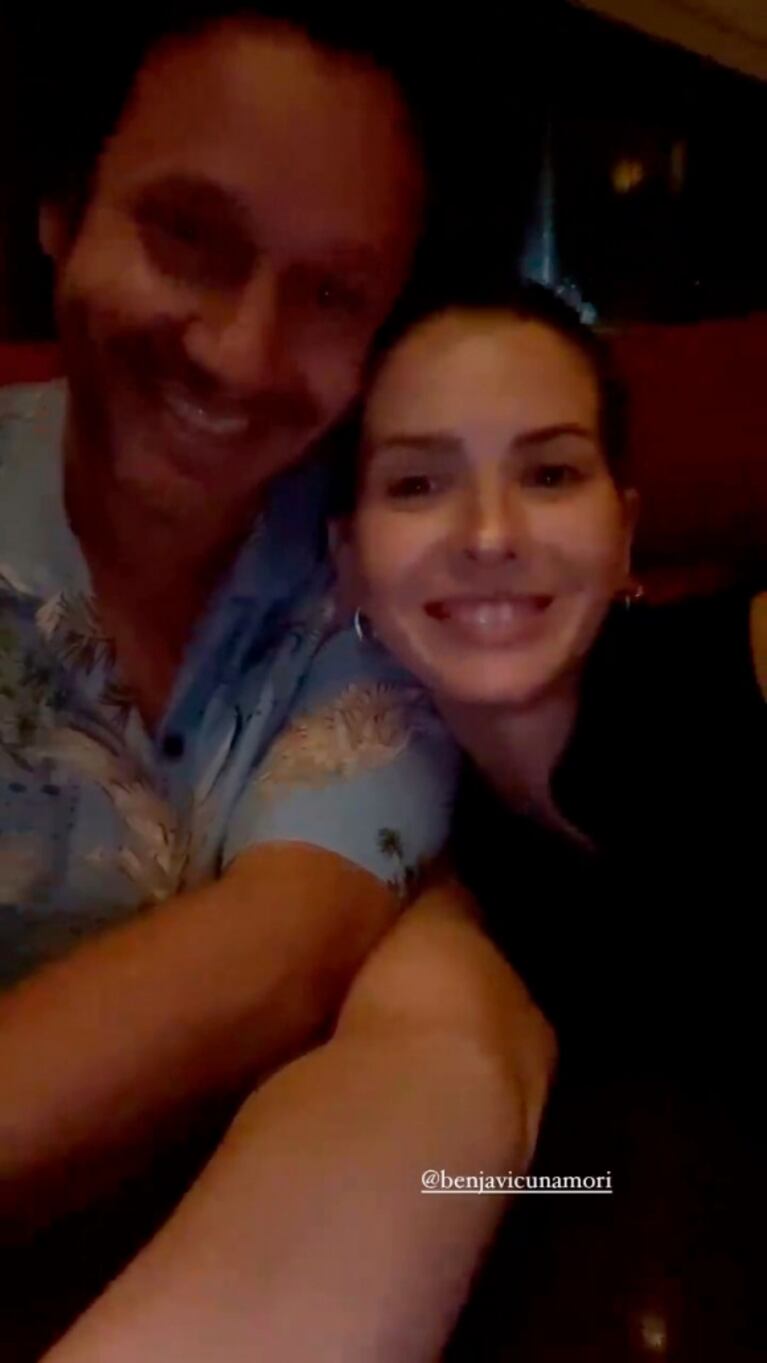 El pícaro video de China Suárez, a los besos con Benjamín Vicuña: "¿Creyeron que era una cena romántica?"