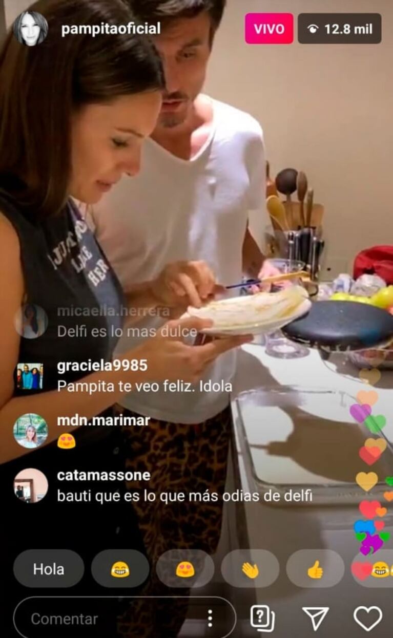 El pijama animal print de Roberto García Moritán fue furor en un vivo de Instagram de Pampita