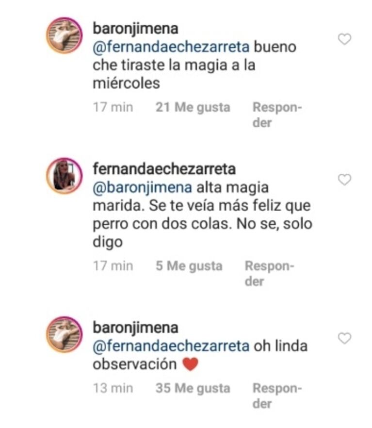El piropo de Jimena Barón a Rodrigo Romero tras los rumores de separación